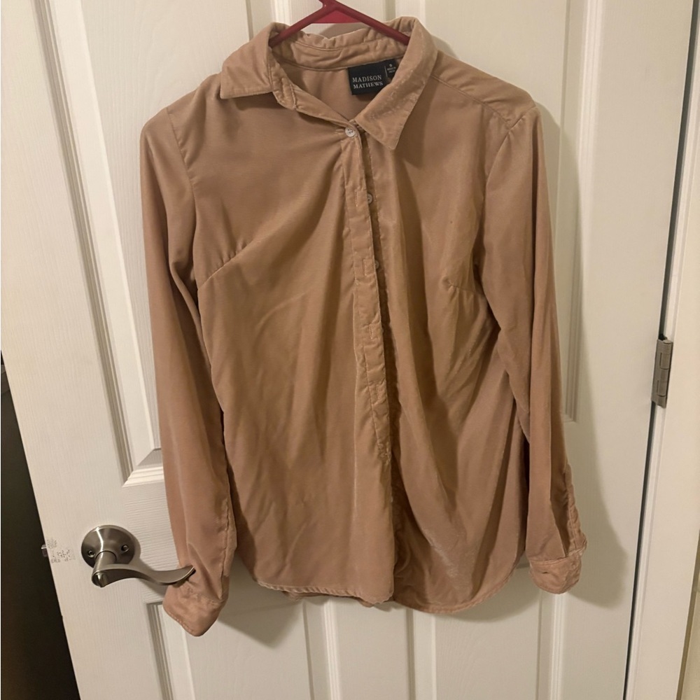 Classic Beige Button-Down Shirt